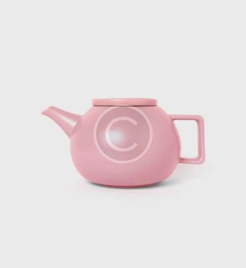 Pink porcelain teapot